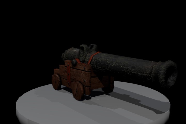 Low Poly Pirate Cannon preview image 1